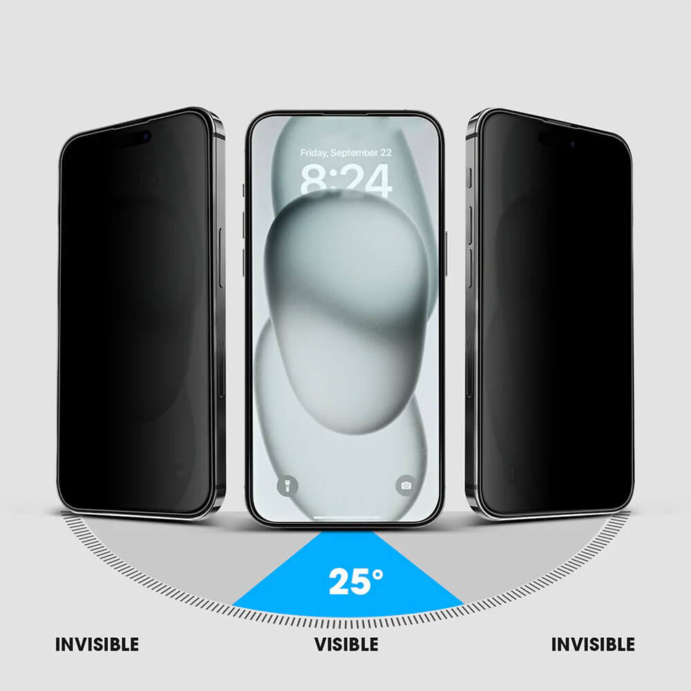 HQ PRIVACY TEMPERED GLASS FOR IPHONE'S