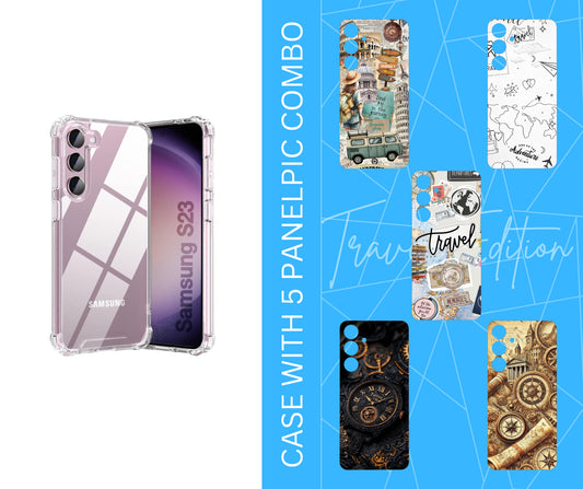 CLEAR BUMP CASE WITH 5 PANELPIC COMBO ( TRAVEL EDITION ) ( ITEM CODE - 33058 )