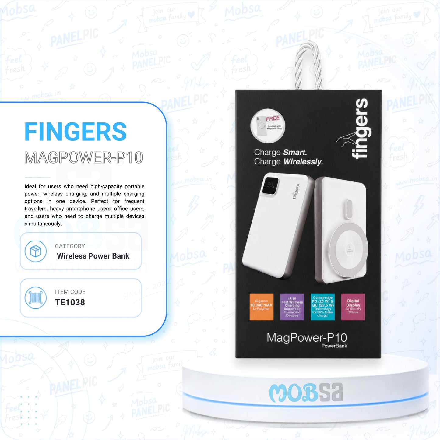 FINGERS MAGPOWER - P10 MAGSAFE POWERBANK ( TE1038 )