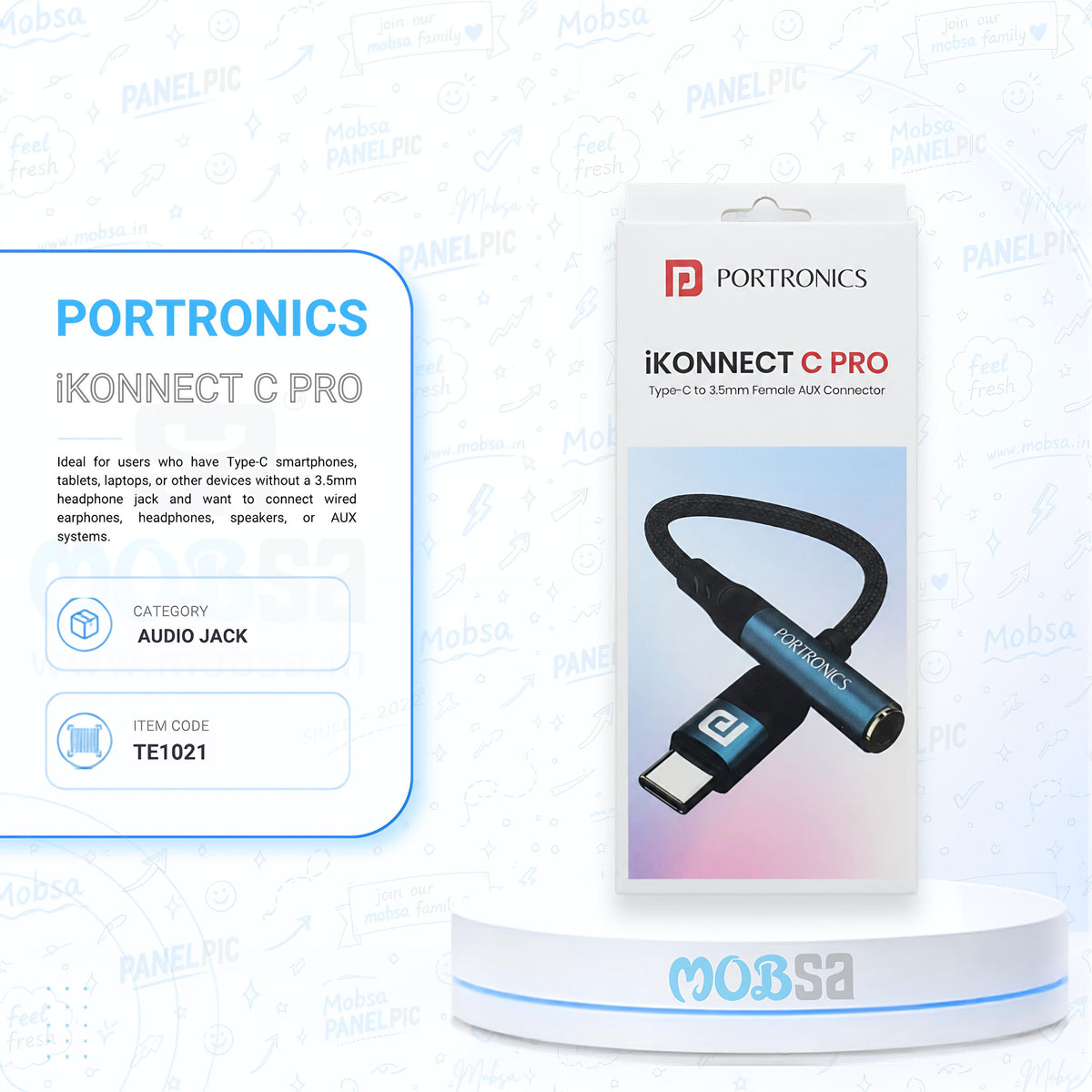 PORTRONICS / IKONNECT C PRO  / TYPE C AUDIO JACK