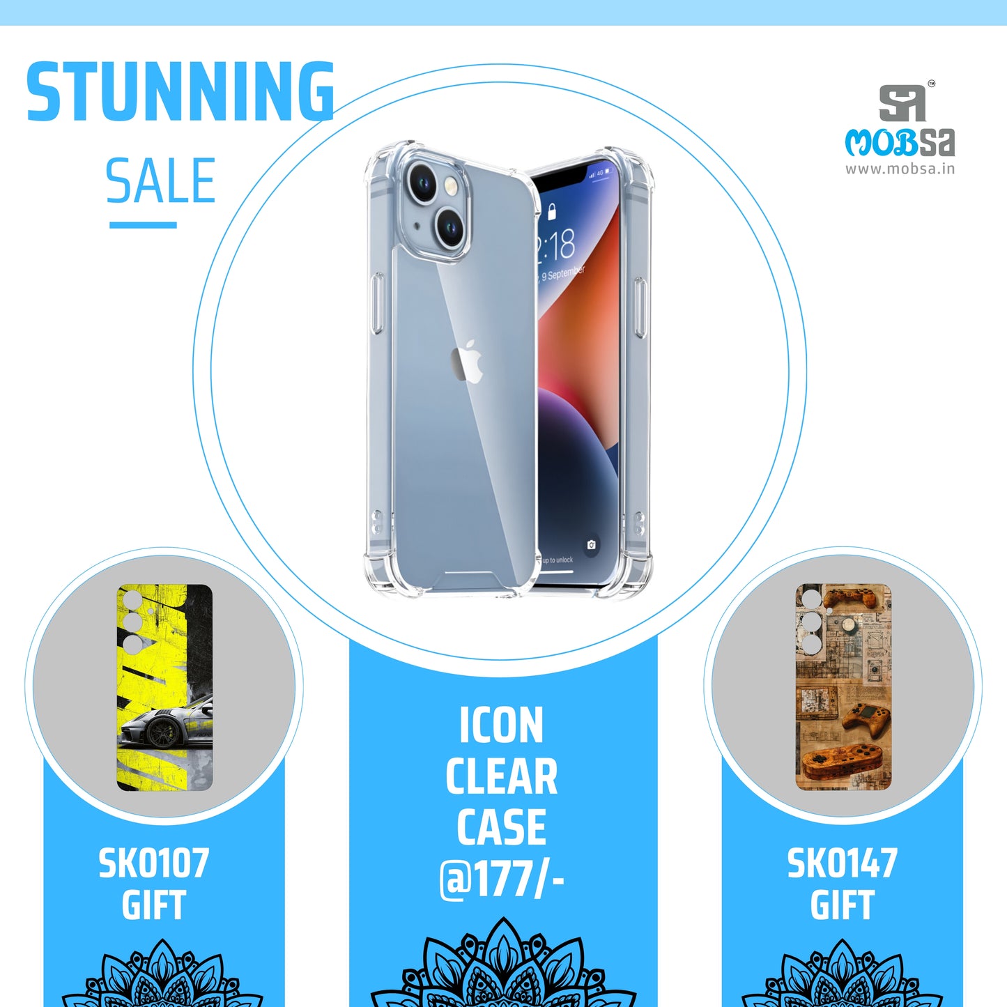 ICON CLEAR CASE #IPHONE #SAMSUNG #VIVO #MOTOROLA #NOTHING #OPPO
