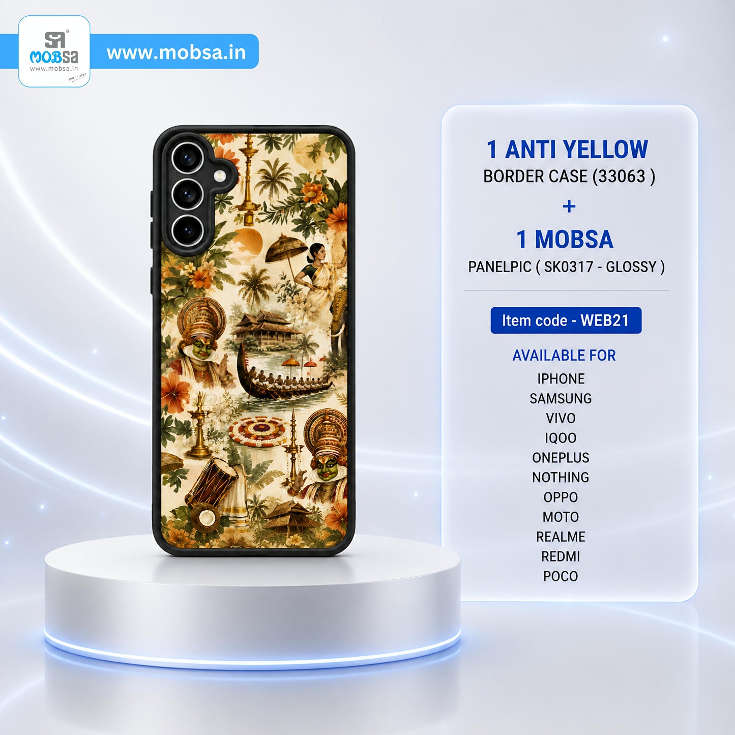 1 ANTI YELLOW BORDER CASE + 1 MOBSA PANELPIC ( WEB21 )
